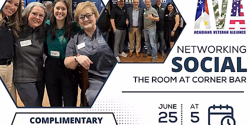 June 2026 AVA Networking Social at The Room at Corner Bar Lafayette!