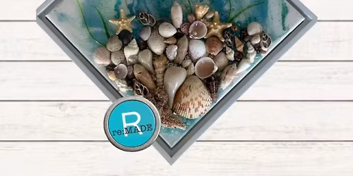 Shells on Paint Pour with Resin w\/ Marla and Kathy $65.00