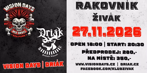 VISION DAYS + Dri\u00e1k Rakovn\u00edk Multi\u017e\u00e1nrov\u00fd Klub \u017div\u00e1k