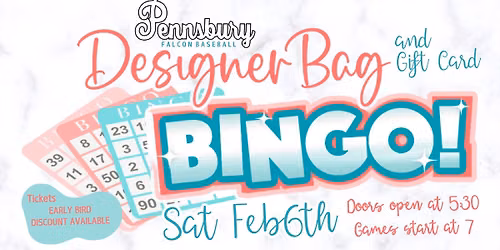 SAVE THE DATE Pennsbury High School Baseball Bag & Gift Card Bingo