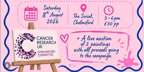 Turn Chelmsford Pink Sip & Paint Event with Art by Fran