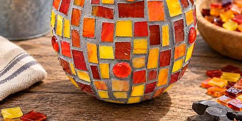 Mosaic Pumpkin Class at Moonstone Art Studio with Beth Goulet