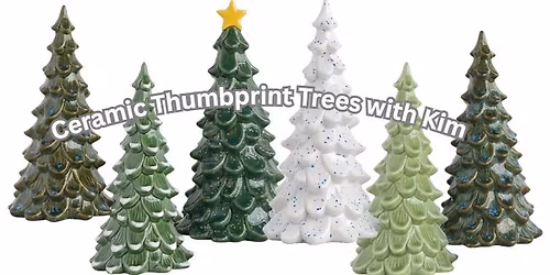\ud83c\udf32CLASS FULL Ceramic Thumbprint Trees with Kim\ud83c\udf32