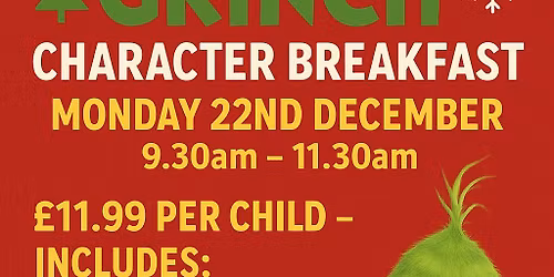 Green grump character breakfast