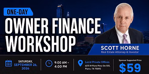 One-Day Owner Finance Mastery with Scott Horne