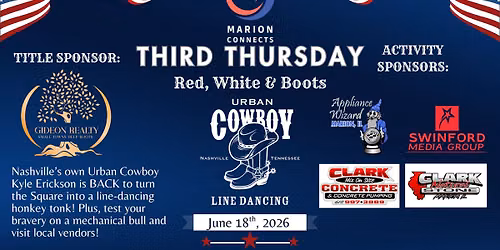 Marion Connects Third Thursday: Red, White & Boots