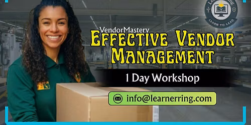 Effective Vendor Management 1-Day Workshop | Allen, TX
