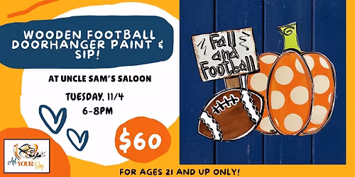 Football Doorhanger Paint & Sip!