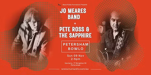 JO MEARES BAND + PETE ROSS & THE SAPPHIRE at The PBC