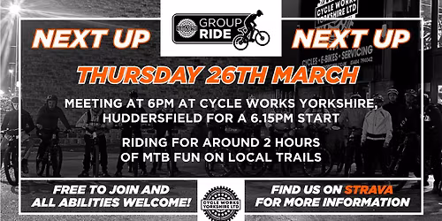 CWY Group Ride - Huddersfield, 26th March