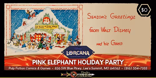 Lorcana League Pink Elephant Holiday Party