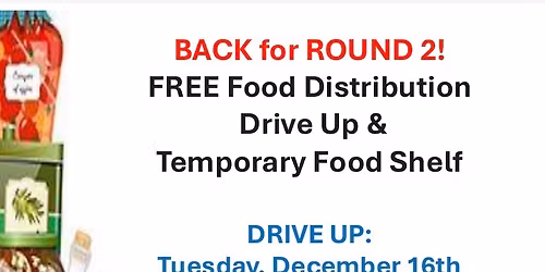 FREE Food Drive-Up & Temporary Food Shelf