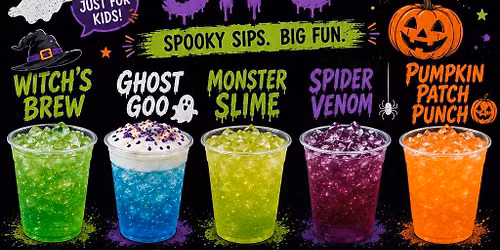 \ud83c\udf83Sip Stop Kids Halloween Sips Pop-Up! \ud83d\udc7b