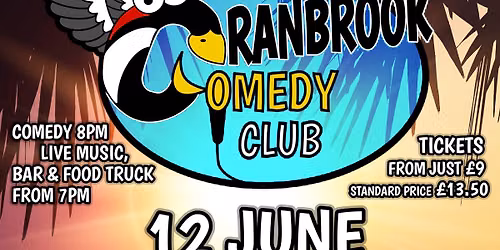 Cranbrook Comedy Club 12th of JUNE 2026