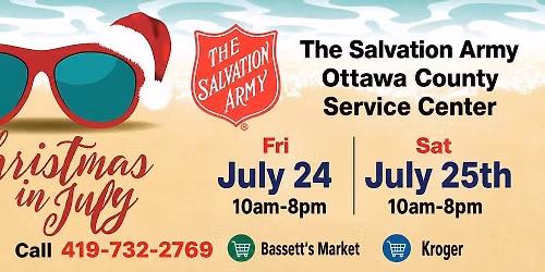 Christmas in July 2026 Red Kettle Port Clinton Ohio