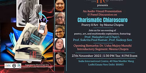 Audio-Visual Presentation & Panel Discussion on Charismatic Chiaroscuro Poetry & Art