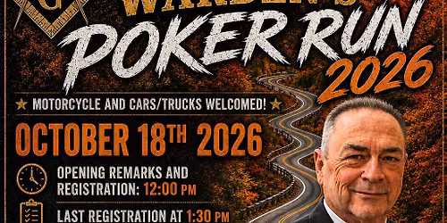 Senior Grand Warden\u2019s Poker Run 2026