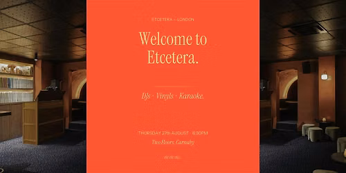 Welcome To Etcetera