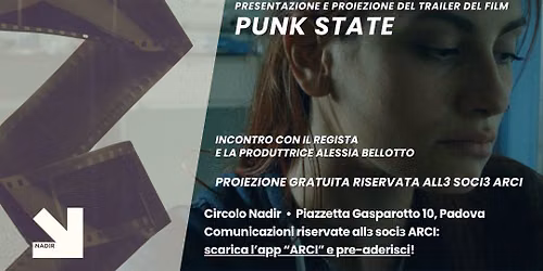 Nadir Cineclub: IO SONO MATTEO + ALEKSIA + presentazione PUNK STATE