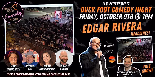 October Duck Foot Comedy Night - Friday, Oct 9th @ 7:00 PM FREE SHOW!