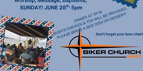 Church at the Lake with Biker Church Waco