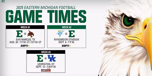 Western Michigan Broncos at Eastern Michigan Eagles Football