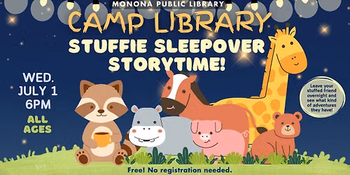 CAMP LIBRARY - Stuffie Sleepover Storytime at Grand Crossing Park