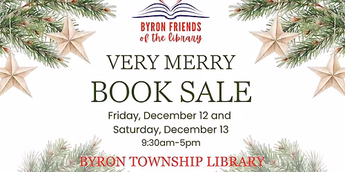 A Very Merry Book Sale - Byron Friends of the Library