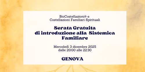 Introduzione alle Biocostellazioni\u00ae ed alle Costellazioni Familiari Spirituali