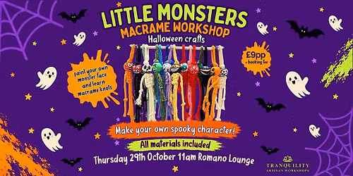 Little Monsters \u2013 Halloween Macram\u00e9 Workshop