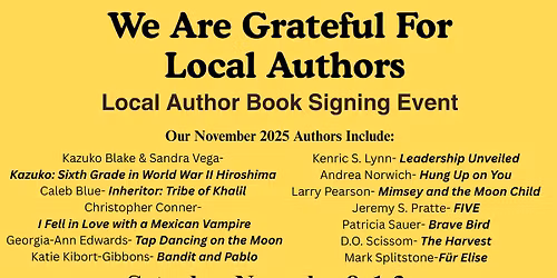 Grateful for Local Authors Multi-Author Book Signing Event