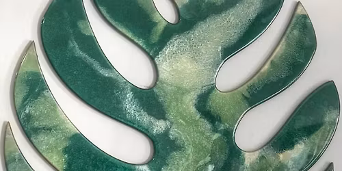 Wednesday 10th December ***PRICE SLASH*** - 60cm Monstera Leaf Resin Class - 11am