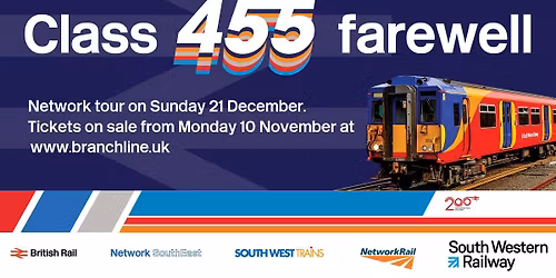 Sales Stand onboard the Class 455 farewell