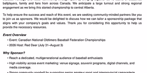 National Oldtimers Baseball Federation (CNOBF) Championship