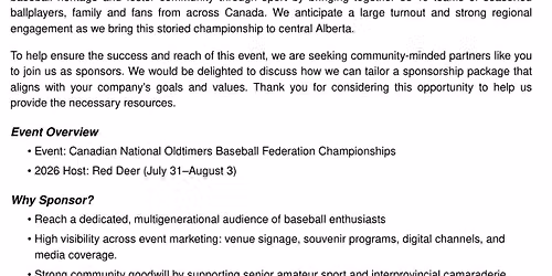 National Oldtimers Baseball Federation (CNOBF) Championship