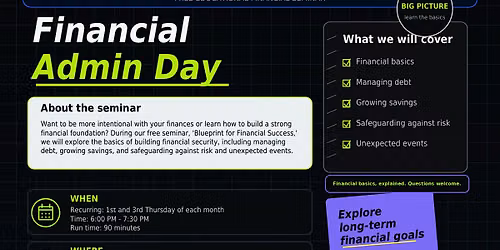 Financial Admin Day (Lasts 1 Hour)