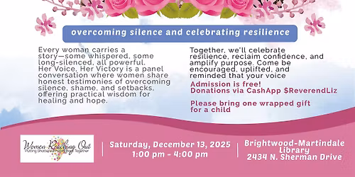 WOMEN REACHING OUT PRESENTS.        \u201cHER VOICE, HER VICTORY\u201d