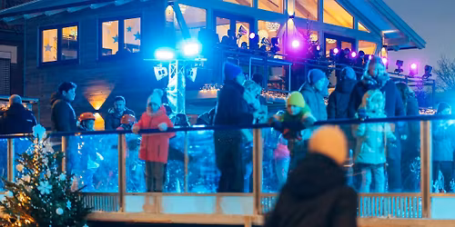Ice und Beats-Party zum Feierabend im Winter-Chalet