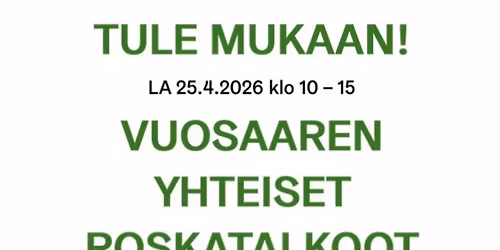 Vuosaaren yhteiset roskienkeruutalkoot LA 25.4.2026