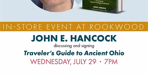 John E. Hancock discussing and signing Traveler\u2019s Guide to Ancient Ohio