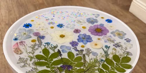 4th of July Sale! Timeless Botanicals: Pressed Flower Resin Table Design