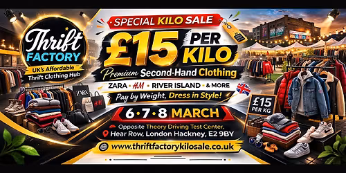 \u00a315 Per Kilo Thrift Kilo Sale \u2013 Vintage & Branded Fashion in London Hackney