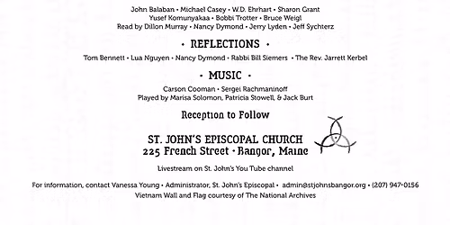 Fifty Years After the Vietnam War: Program of Remembrance and Reflection