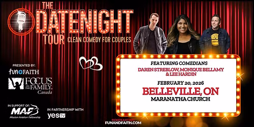 The DATENIGHT Tour | Belleville, Ontario - Fri. Feb 20, 2026 7:00pm - 9:00pm