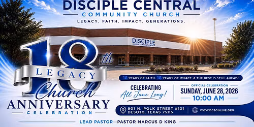 Official 18th Church Anniversary Sunday
