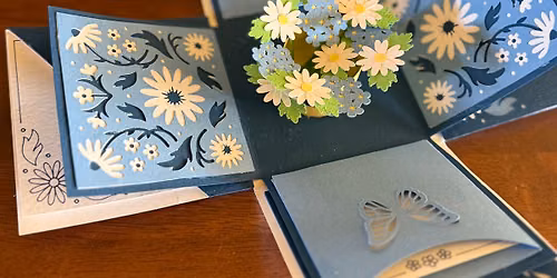 Explosion Box Card cut with Cricut and learning to make your own