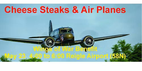 Wings of War Benefit Cheese Steaks and Fries Fly-in