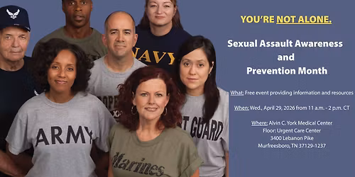 Sexual Assault Awareness and Prevention Month Tabling Event (Murfreesboro)