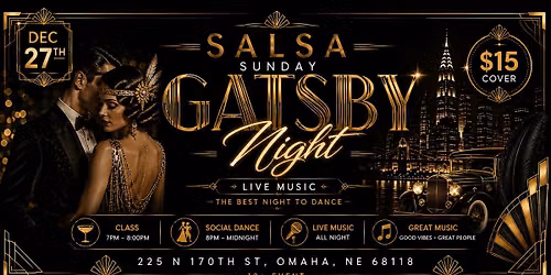 \u2728 Salsa Sunday: Gatsby Night \u2728