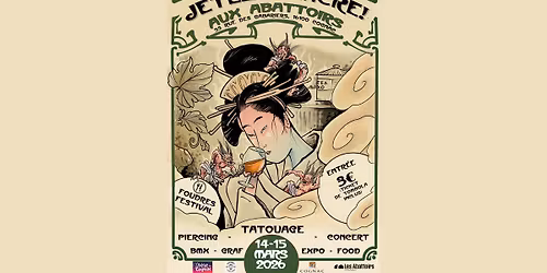 JETEZ L'ENCRE AUX ABATTOIRS \u2022 Convention tatouage & Concert Black Foxxes \u27f6 Les Abattoirs \u2022 Cognac